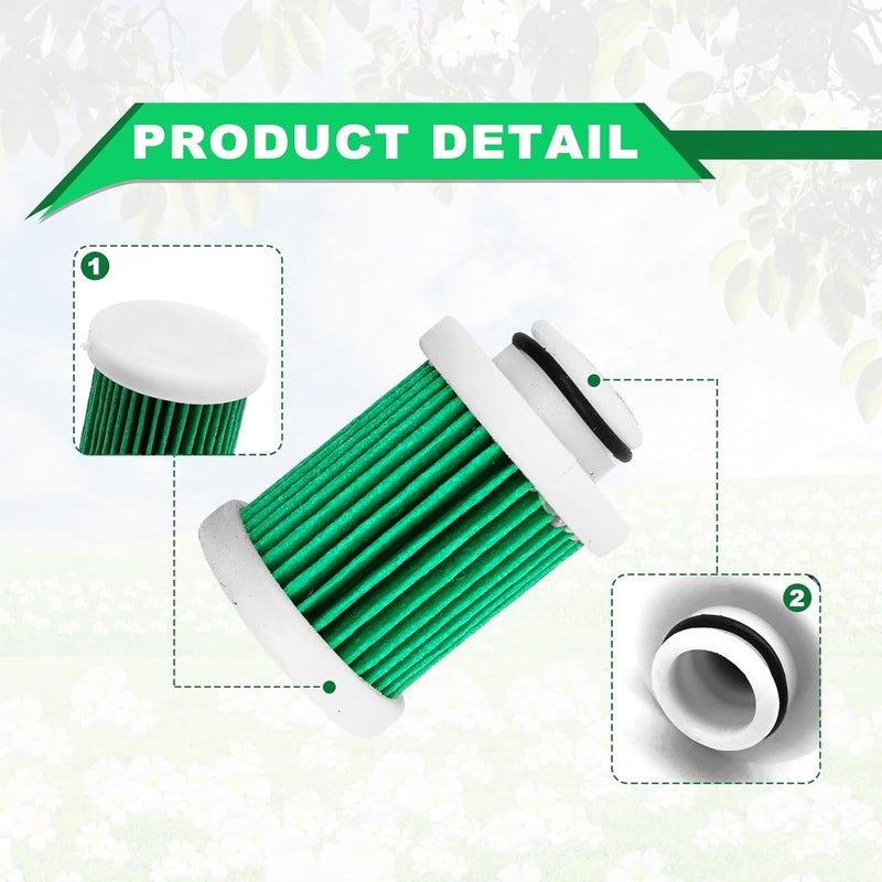 RBOKO 2 PCS 6D8-WS24A-00-00 Fuel Filter Element Compatible with Yamaha F40A F50 T50 F60 T60 F70 F90 F115 Outboard Motor (2004 and Later) - Image 3